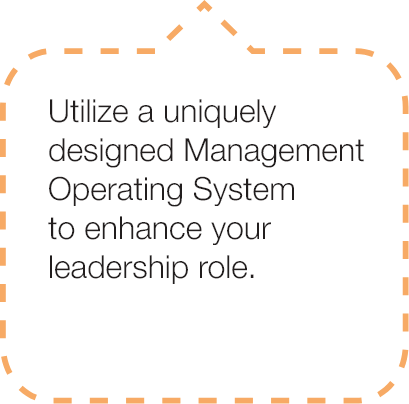 utilize a uniquely designed Management Operating System to enhance your leadership role